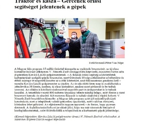 Magyar Faluprogram eszközbeszerzési pályázat átadó Magyar Faluprogram eszközbeszerzési pályázat átadó